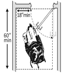 18 Inch Clearance for Maneuvering